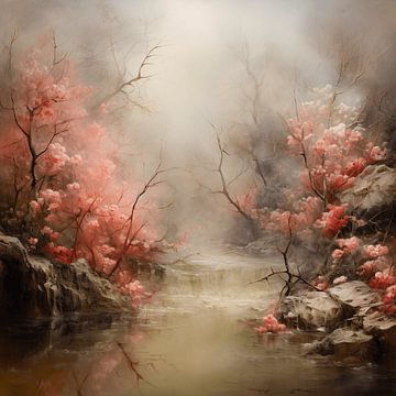Blüte im Nebel von Karina Brouwer