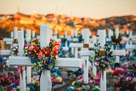 Begraafplaats in Aasiaat, Groenland van Martijn Smeets thumbnail