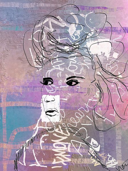 Avec des graffitis par Gabi Hampe