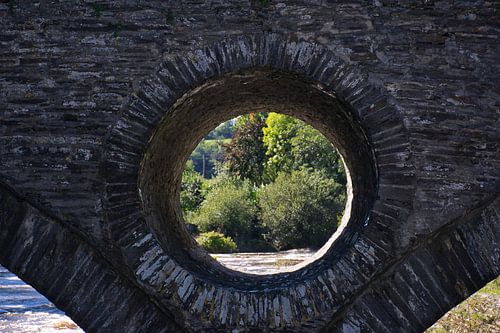 Kijkend door de Cenarth Bridge