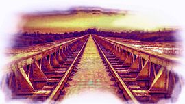 Die schöne Brug van Moerputten als Federzeichnung, Ölmalerei, Gouache, Impasto und andere Varianten. von Maurice Meerten