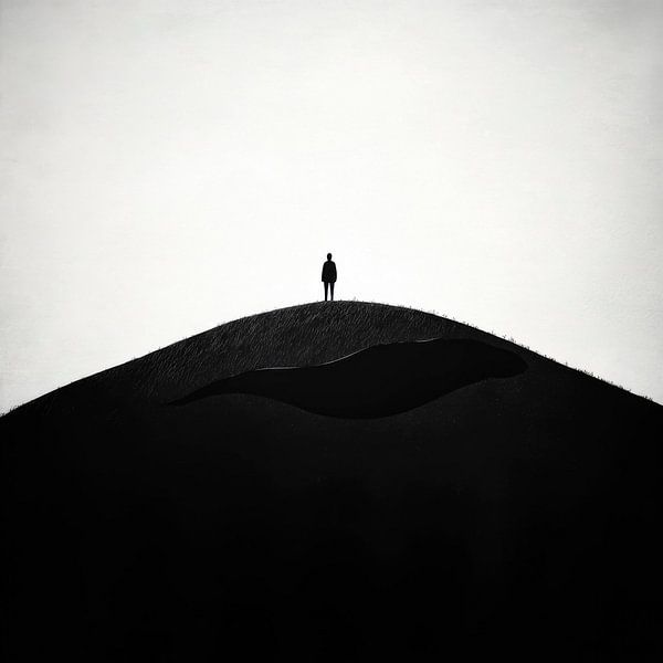 Allein auf der schwarzen Kuppe von Poster Art Shop