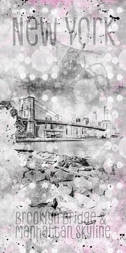 Graphic Art Pebble Beach View to Manhattan by Melanie Viola