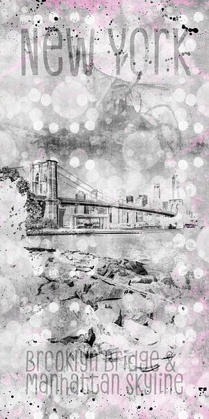 Graphic Art Pebble Beach View to Manhattan par Melanie Viola