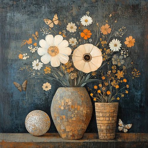Modern Flowers 58.1710 by ARTEO Paintings