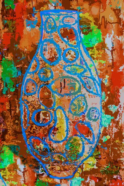 Greek vase colourful by Henk Snoek Snelle