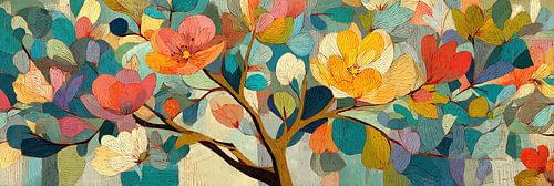 Vrolijke Bloemen en Bladeren