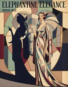 Elefantenhafte Eleganz: Art Deco Moderne Muse