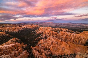 sunset in Bryce canyon by Ton Kool