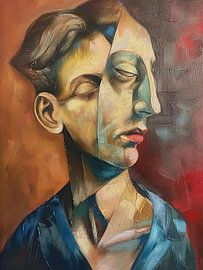 Ein kubistisches Porträt, inspiriert von Picasso