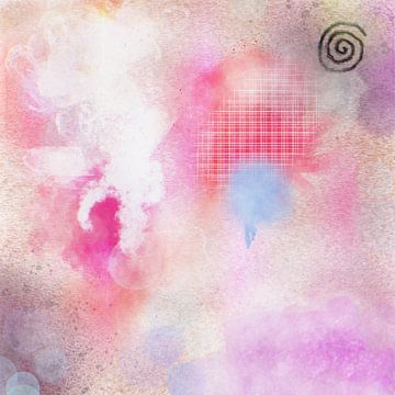 Roze wonder abstract van nachtfarbenart