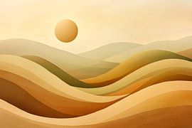 Woestijn zonsondergang van Poster Art Shop