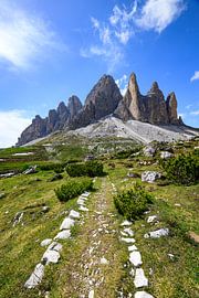 Tre Cime of Drei Zinnen in de Dolomieten Italië van Sjoerd van der Wal Fotografie