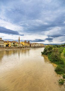 Uitzicht op de rivier de Arno in Florence, Italië van Rico Ködder