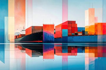 Container logistics-01 by Rautenberg Digital Art Maritim