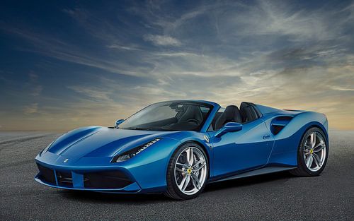 Ferrari 488 Spider blue