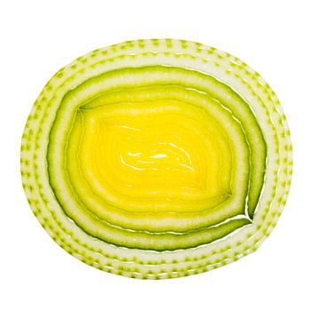 Prei groen doorsnede