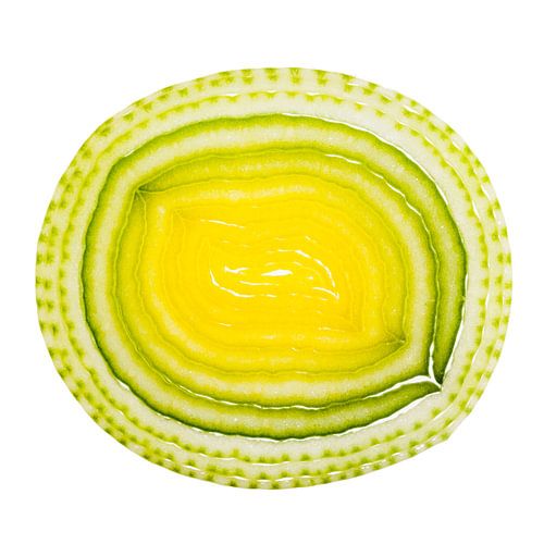 Prei groen doorsnede