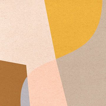 Modern retro. Abstracte en geometrische vormen nr. 16 van Dina Dankers