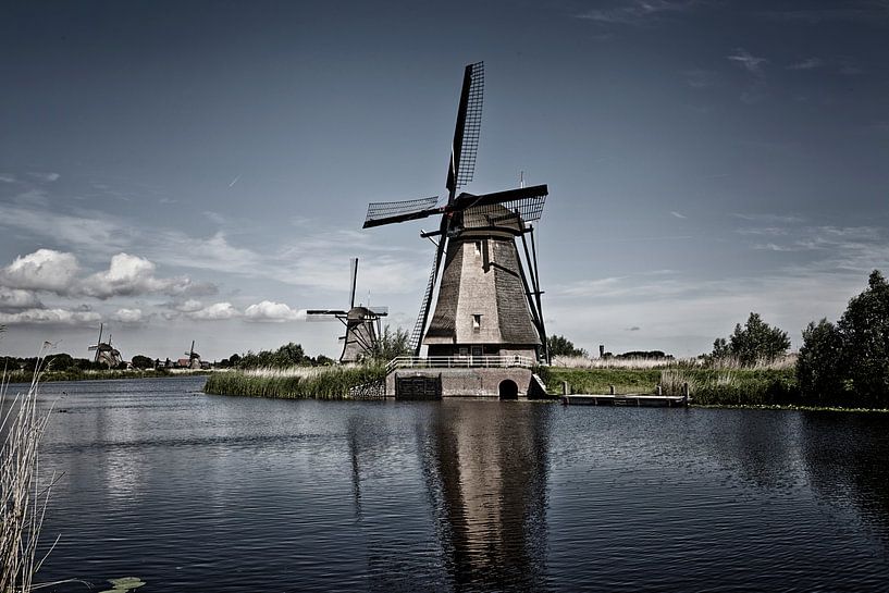 Oud Nederlands dorp Kinderdijk, UNESCO werelderfgoed. Nederland, Europa. van Tjeerd Kruse