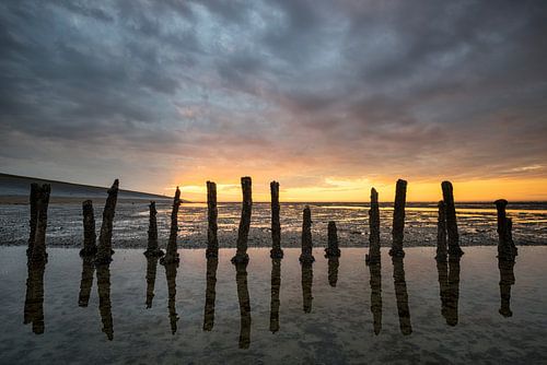 Prachtig het wad, paaltjes Uithuizen