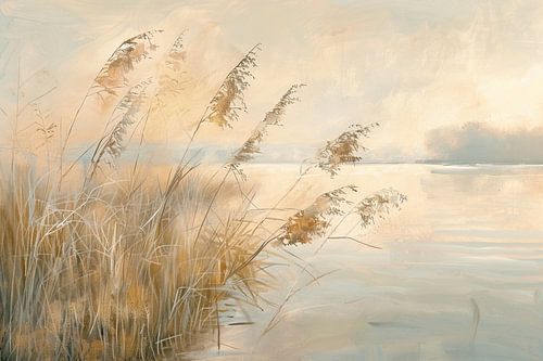 Herbes hautes | Peinture représentant la nature avec des herbes hautes sur Studio des Fleurs