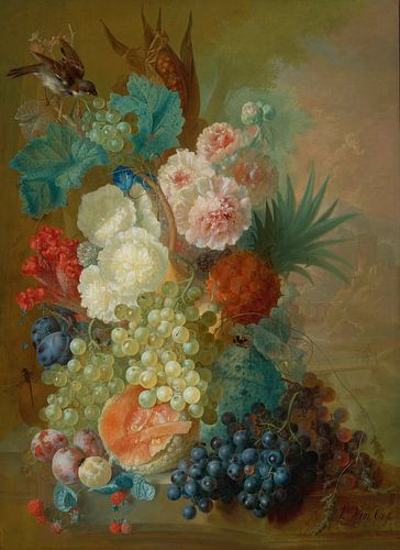 Still Life Of Peonies and more, Jan van Os