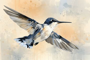 Flying hummingbird by But First Framing