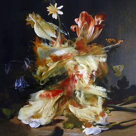 flower still life with tulip by Jacco Hinke