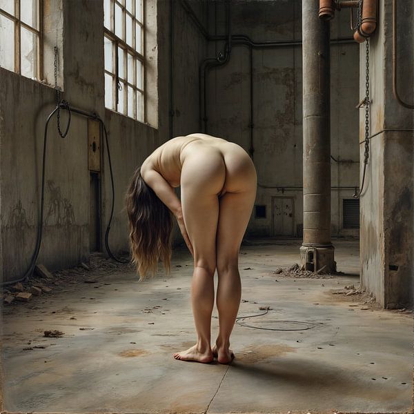 Naakt in Fabriek van The Nudes Gallery