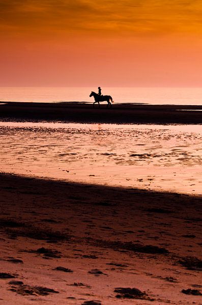 Paardrijden op het strand van Ricardo Bouman