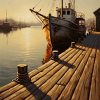 Altes Schiff am Pier