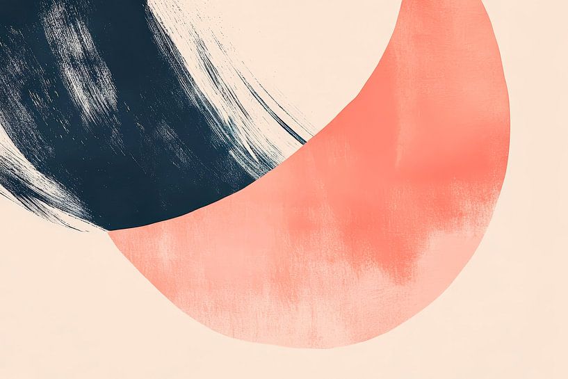 Abstracte Harmonien in Rot und Blau von Poster Art Shop