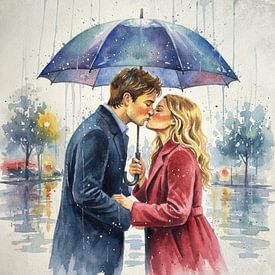 Kiss in the Rain by Jutta Maria Pusl