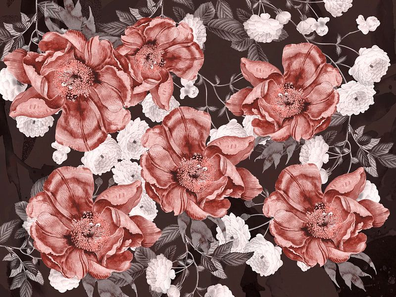 Peonies by Mad Dog Art