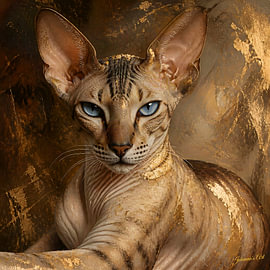 Katzenkunstsammlung – Orientalische Katze von Johannas Art Creations