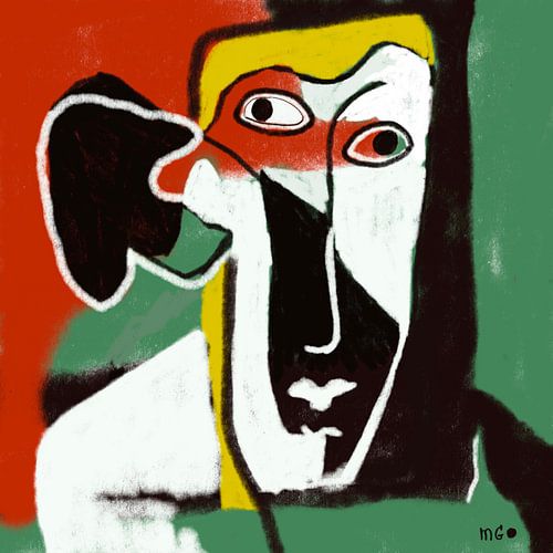 Portrait of woman with bun