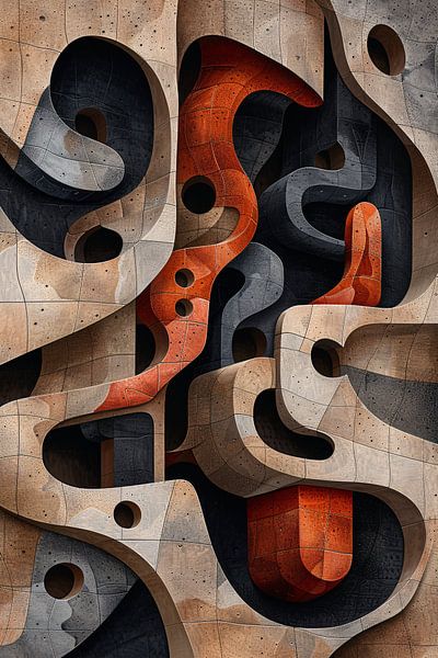 Abstract Maze of Shapes and Structures by Art & Soul Creations