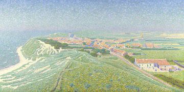 Gezicht op het dorp Zoutelande op Walcheren, Ferdinand Hart Nibbrig