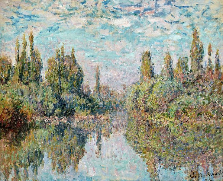 Claude Monet,Die Seine bei Vetheuil von finemasterpiece