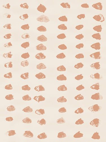 Japandi abstract minimalistisch patroon in brons op beige