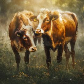 Kühe im Frühling von Marjolein Deelen