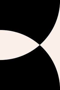 Schwarz und weiß minimalistische geometrische Poster mit Kreisen 3 von Dina Dankers