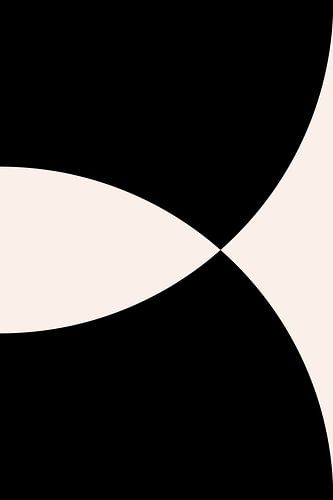 Art moderne géométrique minimaliste en noir et blanc No. 6