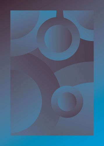 Psychedelische abstrakte Kreise - Primärfarbe V3