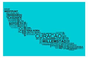 Kaart van Curacao van Stef van Campen