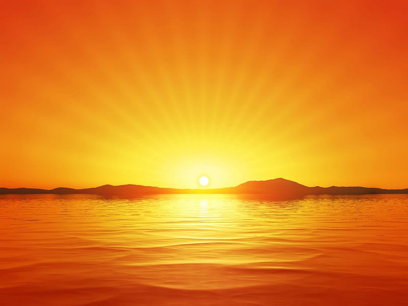 a beautiful golden sunset at the ocean by Markus Gann