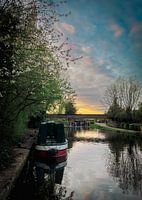Coucher de soleil à Watford sur le Grand Union Canal