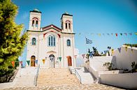 Griechische Kirche auf der Insel Paros, Kykladen von Daphne Groeneveld Miniaturansicht