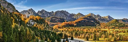 Panorama de montagne des Alpes d'Allgäu en Bavière